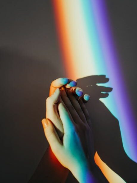 hands rainbow