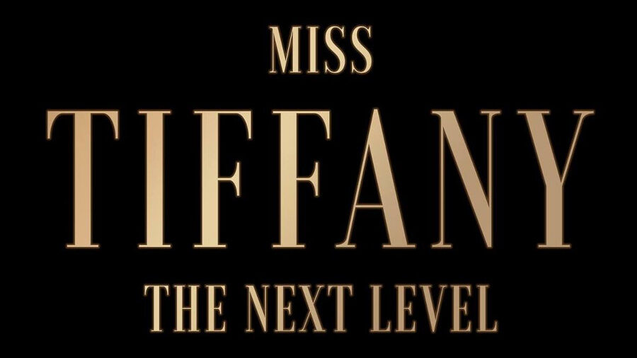 Official black-and-gold graphic introducing Miss Tiffany’s 2020 rebranding theme: “The Next Level”.